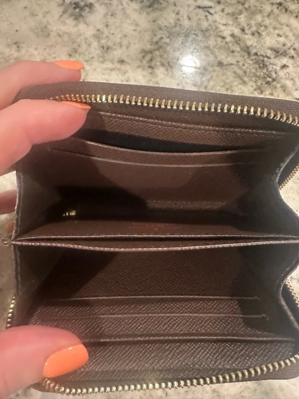 Louis Vuitton Damier Ebene Small Zipped Coin Purse - Dark Brown Checker - Picture 8 of 10